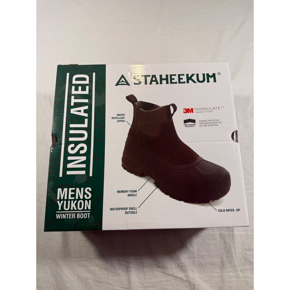 Staheekum Yukon Winter Boot Mens 9 Brown Pre-Owned Insulated Waterproof